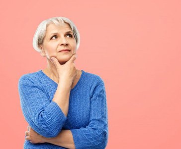 Lady thinks something over