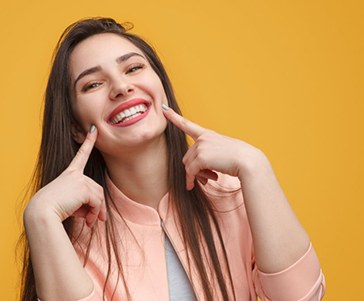 Lady smiles radiantly